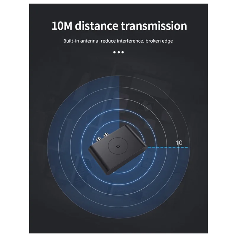 บลูทูธ 5.3 เครื่องรับสัญญาณเสียงแจ็คสเตอริโออะแดปเตอร์ไร้สายสําหรับชุดเครื่องขยายเสียงลําโพงพร้อมสาย RCA สีดํา