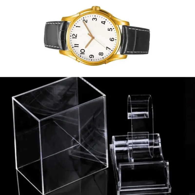 

31BB Watch Display Case Dustproof Watch Container Acrylic Watch Collector Box Wristwatch Storage Solution Acrylic Texture