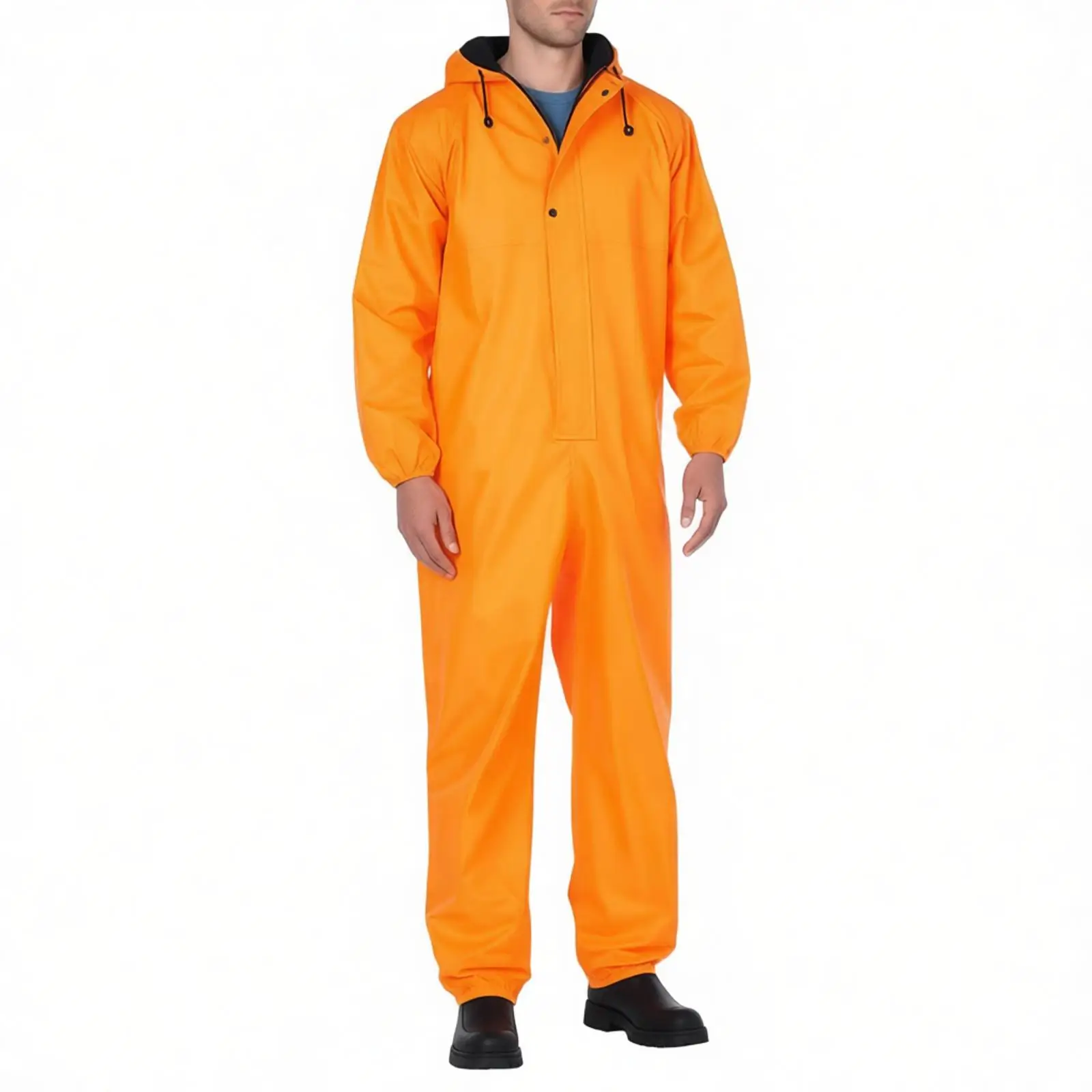 Men Women Waterproof Coveralls with Hood Zip Long Sleeve Joggers Jumpsuit Full-body Workwear Protective Joggers Coveralls