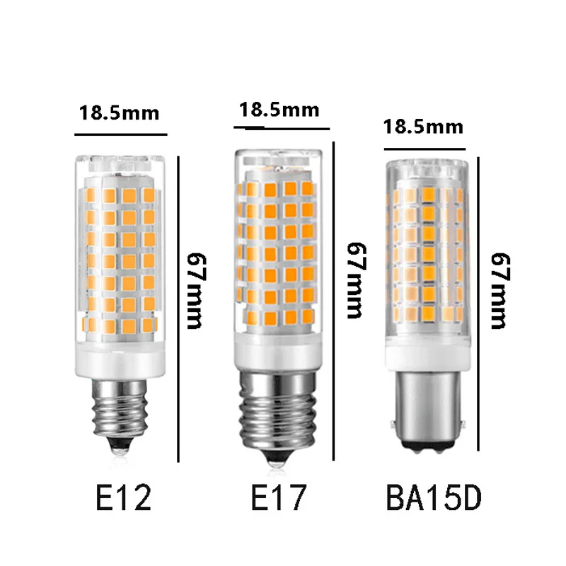 Imagem -03 - Lâmpada de Halogênio Cerâmica Regulável Ultra Brilhante Led Fonte de Luz Corpo de Vidro g9 E12 E14 E17 B15 110v 220v 8w 10 x Substituir 50w