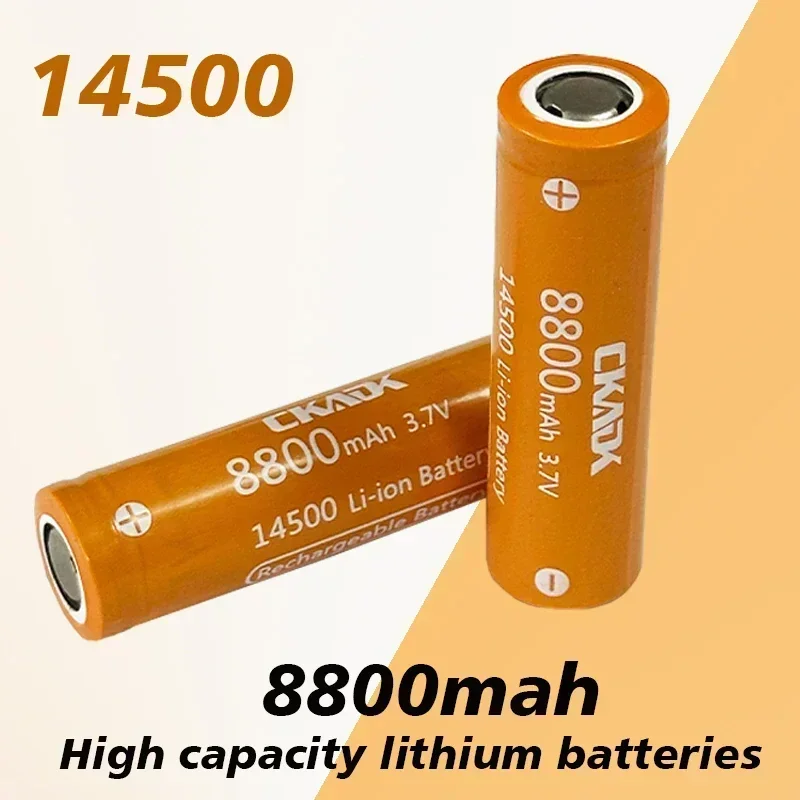 

NEW 14500 Lithium Battery 3.7V 8800mAh Rechargeable Battery Solderable Nickel Sheet Battery for Flashlights LED Flashlight Toys