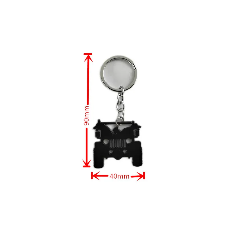 1PC Zinc alloy Material car Key Ring chain for Jeep Wrangler JL JK