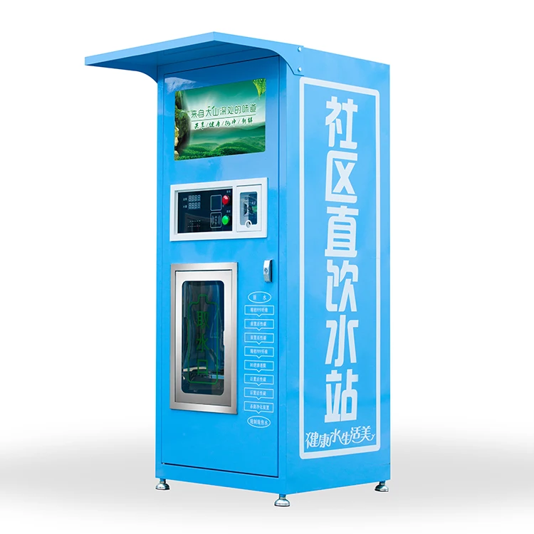 Commercial Full Automatic  Ice and Water Vending Machine With Auto Bagging Filtered-water-vending-machine