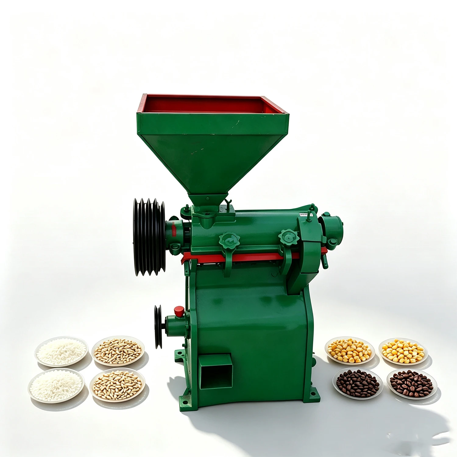 for‘’ Milling Machine for Rice Corn Wheat Coffee Beans Hulling Automatic High Efficiency 1000kg/h Capacity Diesel Motor Powered