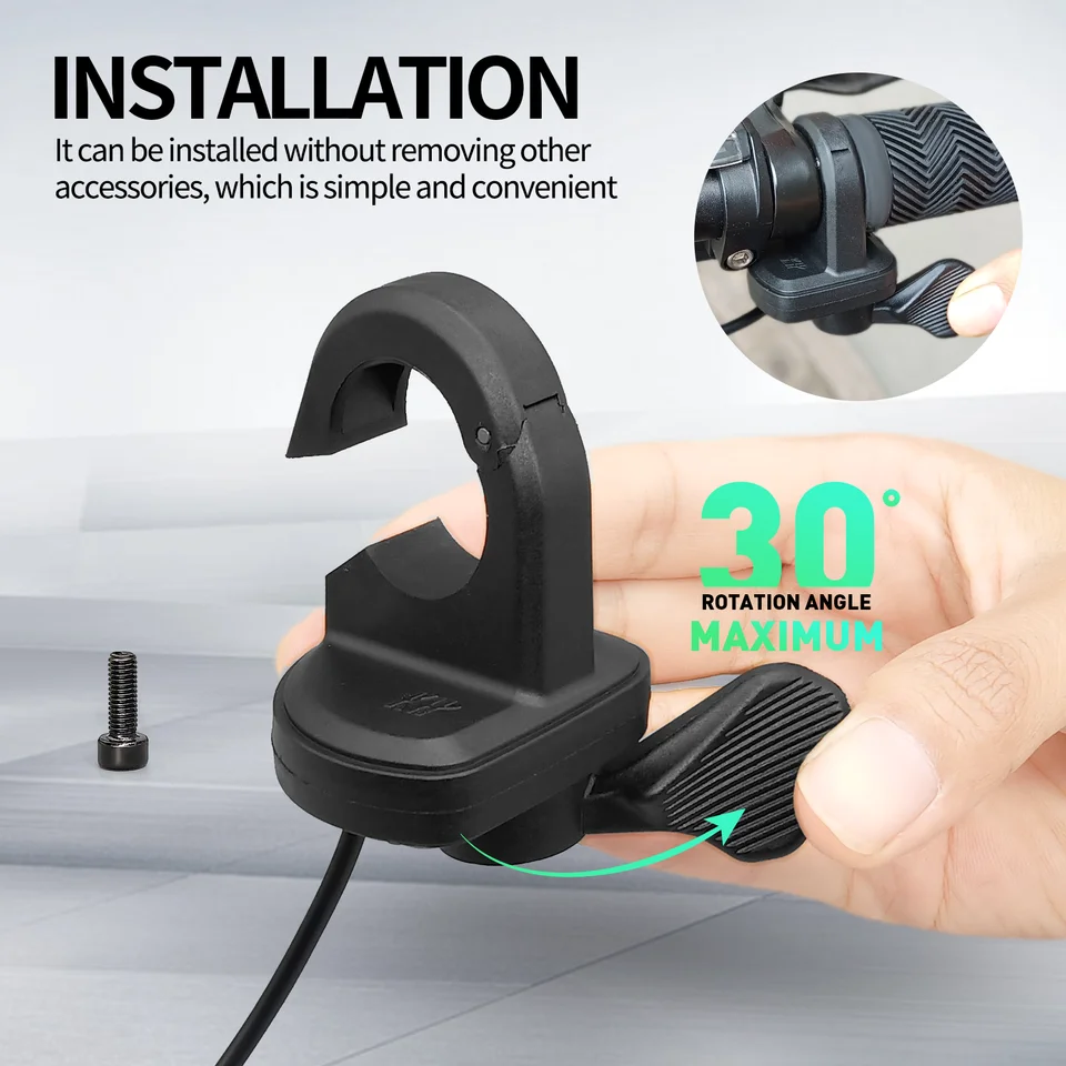 Electric bicycle right hand thumb throttle accelerator 3-pin male waterproof plug, suitable for 12V, 24V, 36V, 48V, 72V mountain image 8