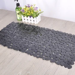 Mat Bathtub Bath Mat PVC Large Bathtub Safety Shower Non-slip Bathroom Mats With Suction Cups Pebbles Floor Mat 70*36cm