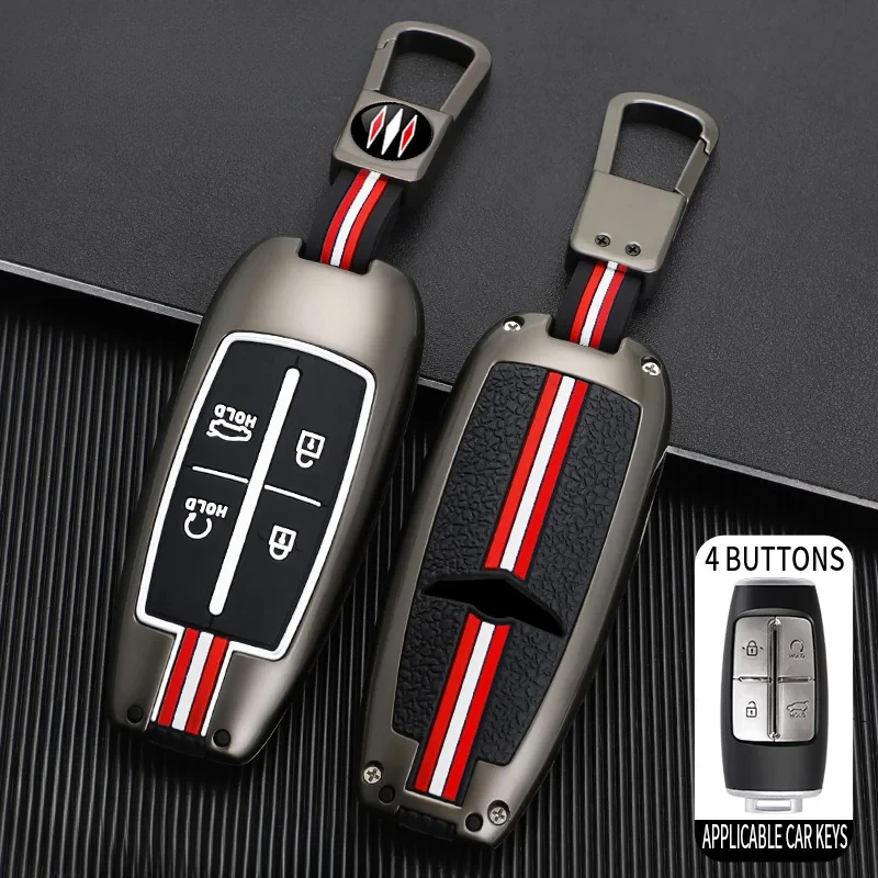 

Zinc alloy car key case for Hyundai Genesis gv70 GV80 gv90 2020 2021 2022 fashion keyless holder keychain accessories