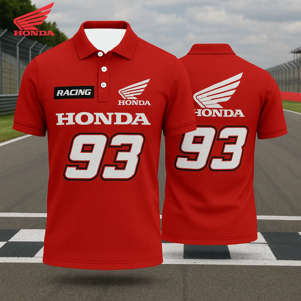 

Мужская рубашка поло Honda Racing Moto 2026, ограниченная серия спортивной одежды на открытом воздухе, удобный и стильный летний топ