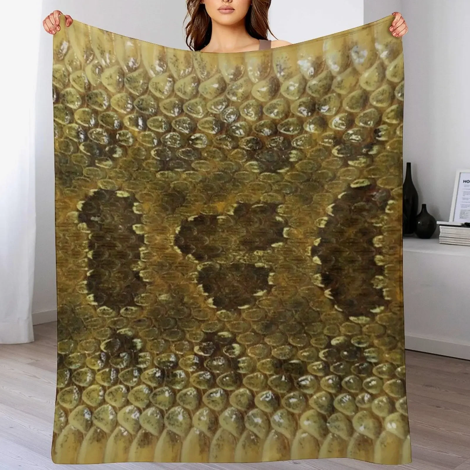 

Prairie Rattlesnake Skin Throw Blanket wednesday Soft Plaid Multi-Purpose for winter Blankets