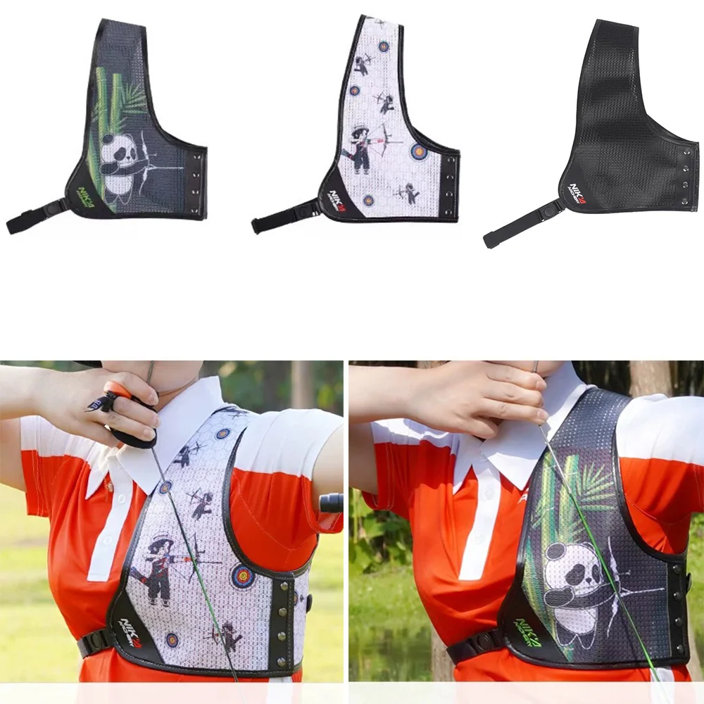 NIKA Chest Guard for Archery Adjustable Breathable And Durable Fabric XS/S/M/L Right and Left Hand Protection Shooting Accessory
