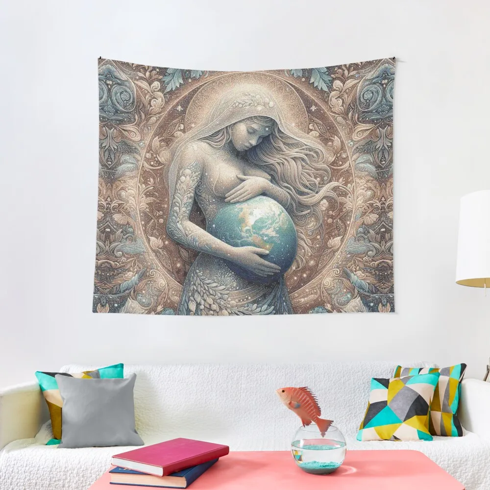 

Earth Day: Mother Earth Birth of our Planet Tapestry Wallpaper Decoration Bedroom Decorative Paintings Tapestry