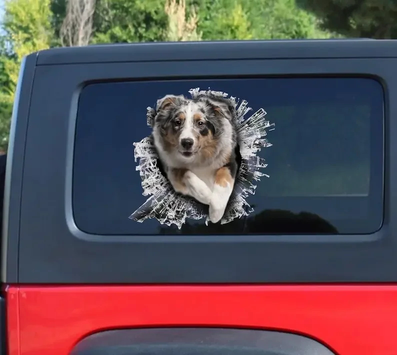 Aussie window decal, Australian Shepherd sticker, Australian Shepherd car decal