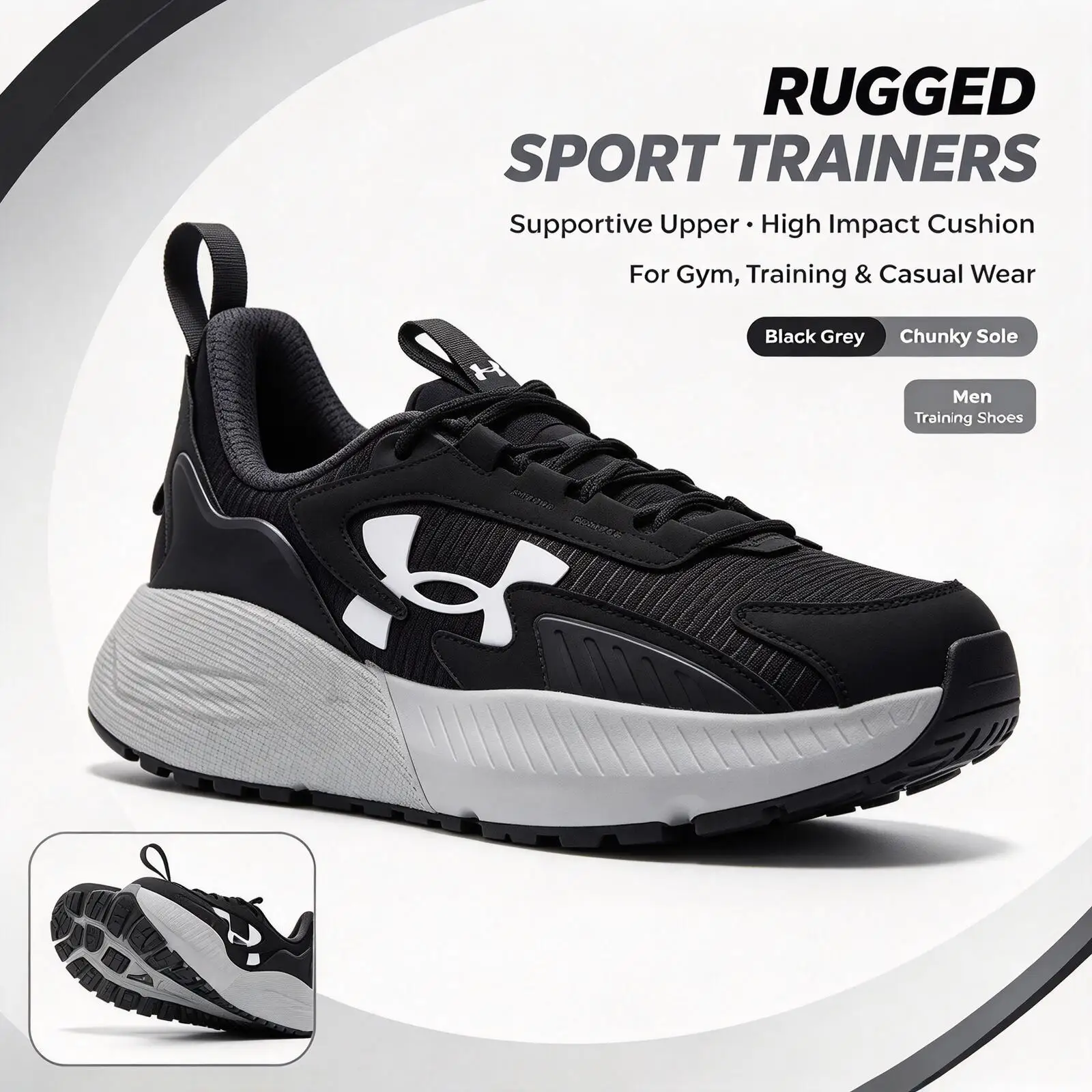 Hot Under Armour Men Casual Shoes 3026629-004 UA HOVR Cushion Sneakers Breathable Mesh Training Walking Shoes