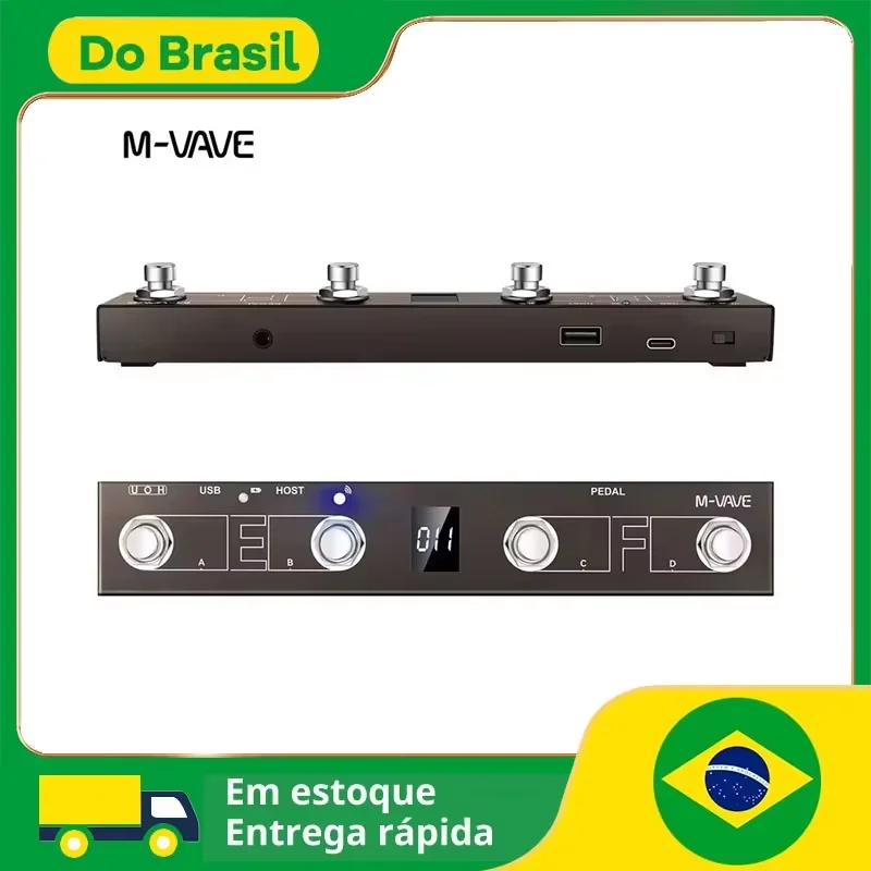 pedale-de-commande-midi-sans-fil-m-vave-chocolate-plus-4-boutons-programmable-usb-bt-batterie-12h-pour-guitare-daw-retourneur-de-page-video
