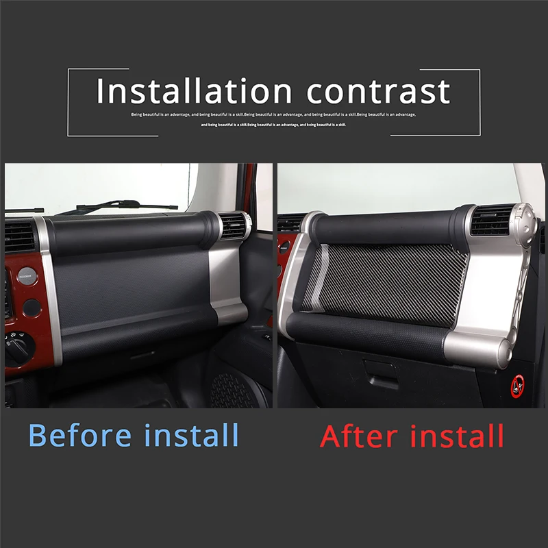 

Для Toyota FJ Cruiser 2007-2021 автомобильный кодировщик центральная панель управления наклейка из мягкого углеродного волокна аксессуары для интерьера 1 шт. с левым рулем