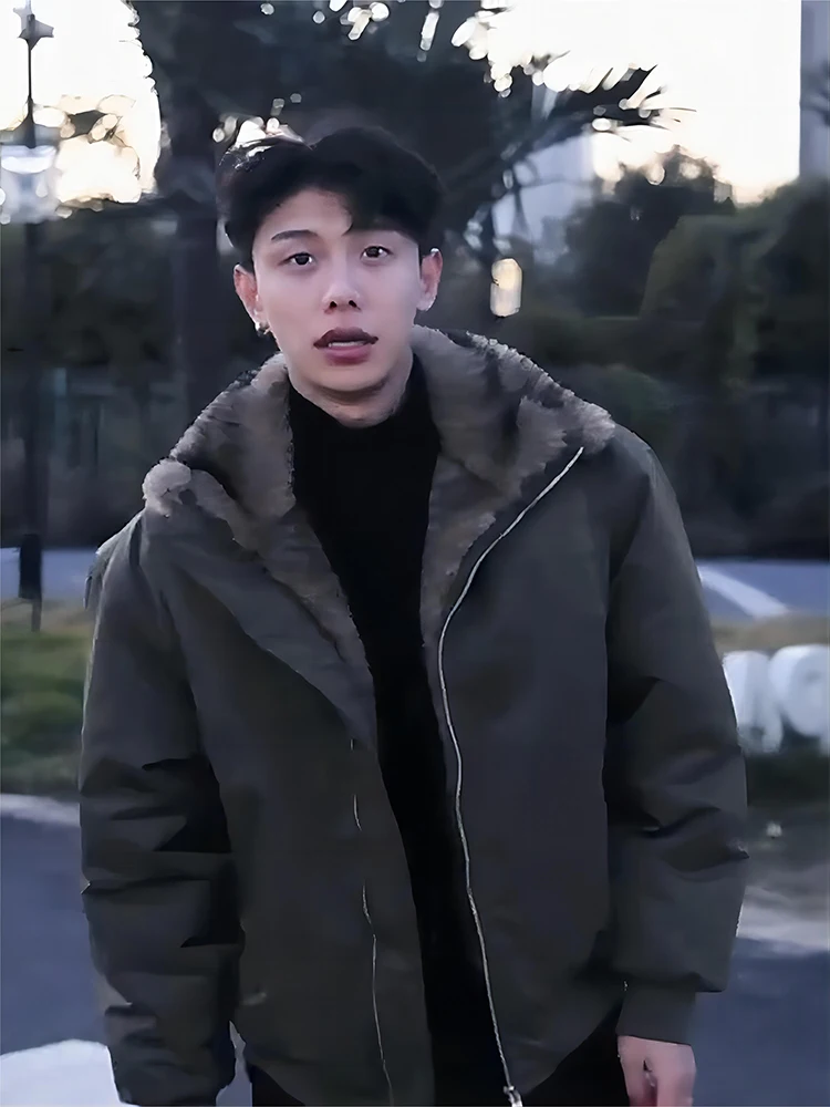 

Мужская зимняя теплая куртка Cleanfit из хлопка с капюшоном на молнии, повседневная, молодежная, модная