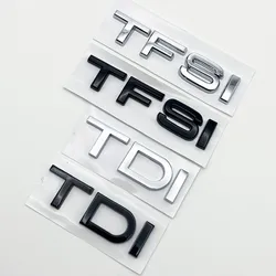 3D Chrome Glossy Black ABS TDI TFSI Car Rear Emblem Sticker for Audi A1 A3 A4 A5 A6 A6L A7 A8 S3 S6 Q3 Q5 Q7 TT S RS