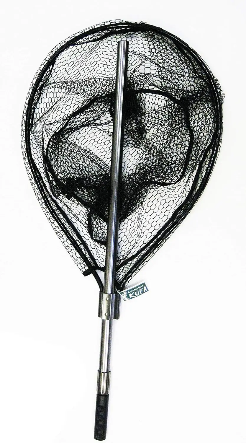 

Large Retractable Aluminum Fishing Net with Telescopic Handle, Lightweight and Durable