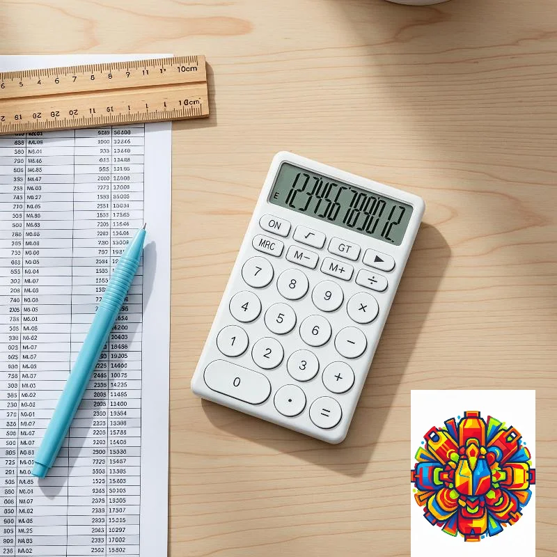 Mini Desk Calculator Big Button 12 Digit LCD Display Portable Accounting Tool for Students Office Business Daily Use