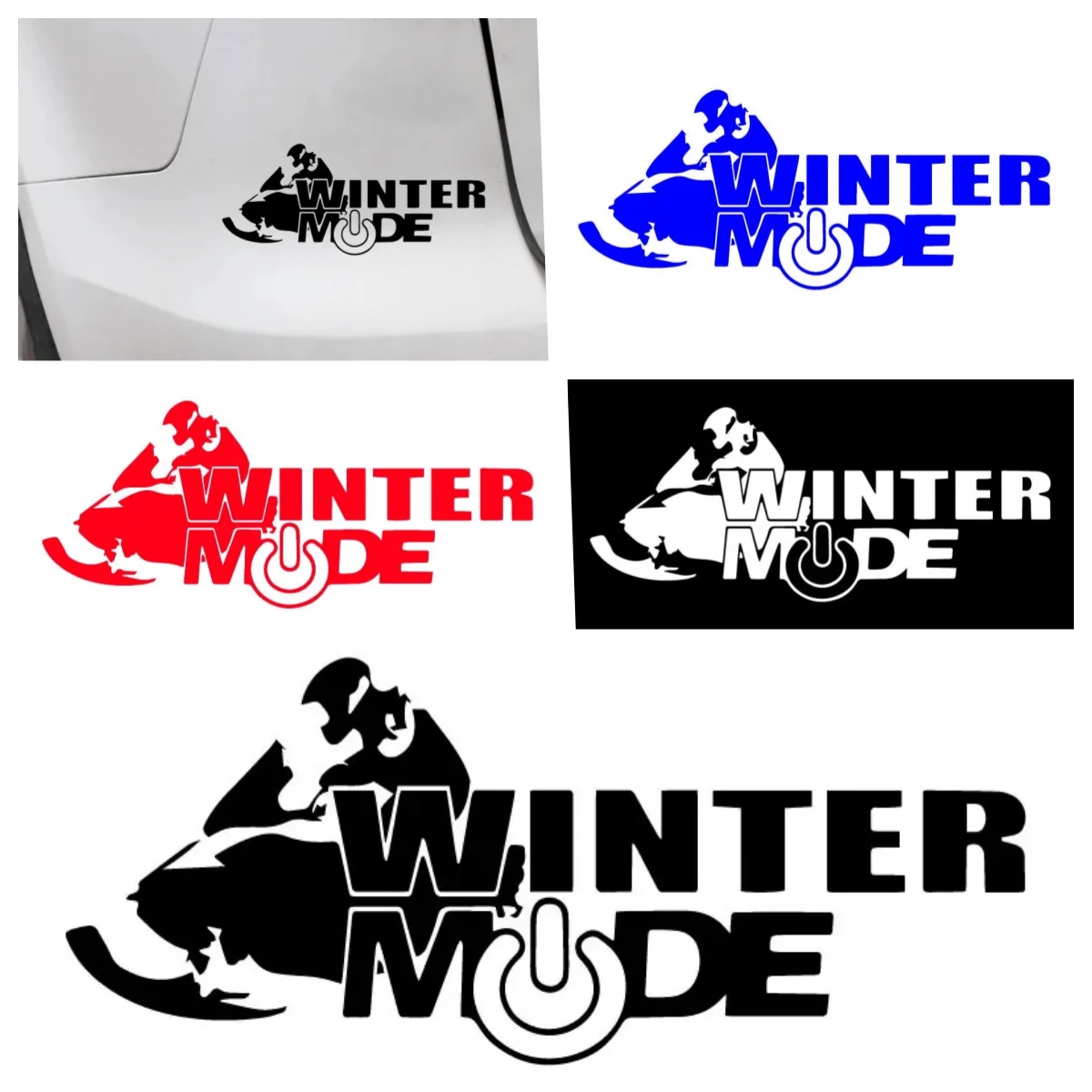

Snowmobile Stickers - Winter Mode PVC Creative Car Model Decoration Decals, Cartoon Vehicle Stickers