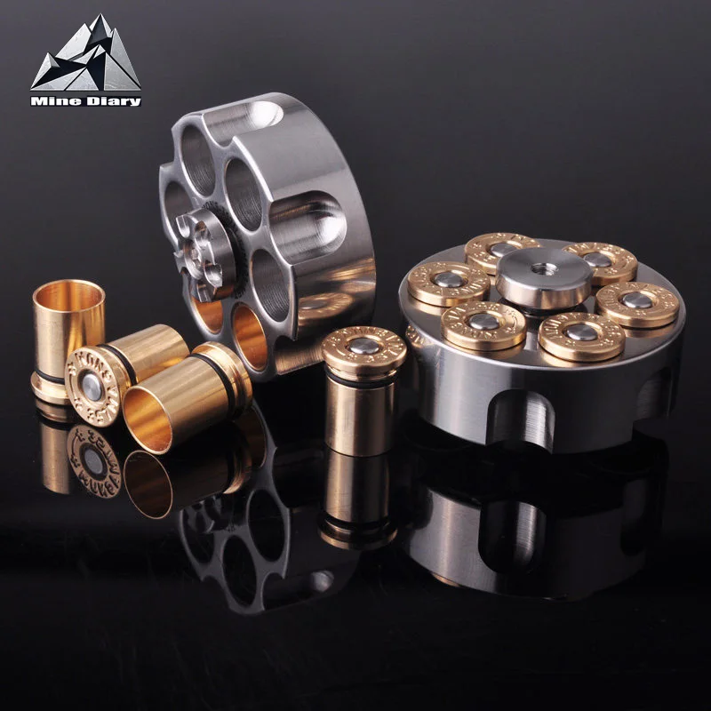 Stainless Steel Brass EDC Fidget Toys Hand Spinning Top Gyro Gyroscope Bearing Spinner  ADHD Decompression Toys