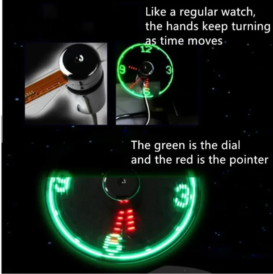 Der flexible Mini-Lüfter mit USB-Netzteil-Lüfter mit LED-Zeitanzeige eignet sich sehr für Desktop-Computer, Laptops und Tablets