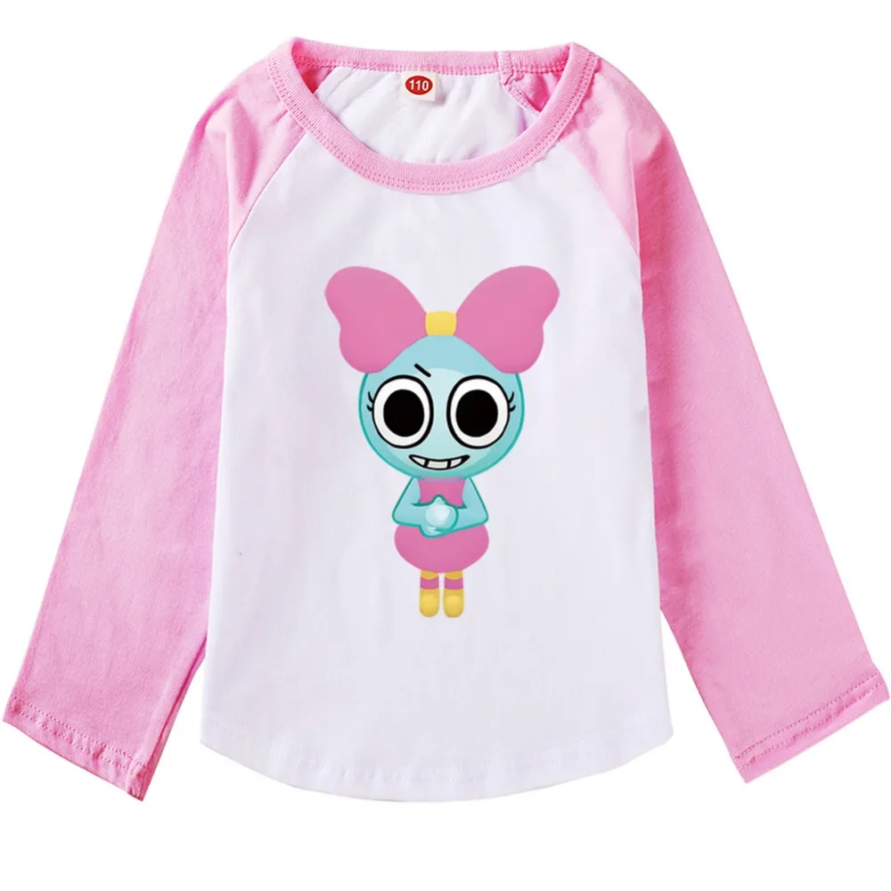 Dandy's World T Shirt Kids Cartoon Dandy World Tshirt for Baby Girls Fall Clothing Children Long Sleeve Tops Boys Causal T-shirt