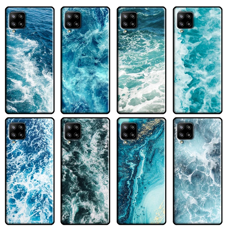 Blue Sea Ocean Waves Phone Case For Samsung Galaxy A51 A70 A71 A72 A52 A41 A31 A02S A12 A21S A20e A10 A40 A50