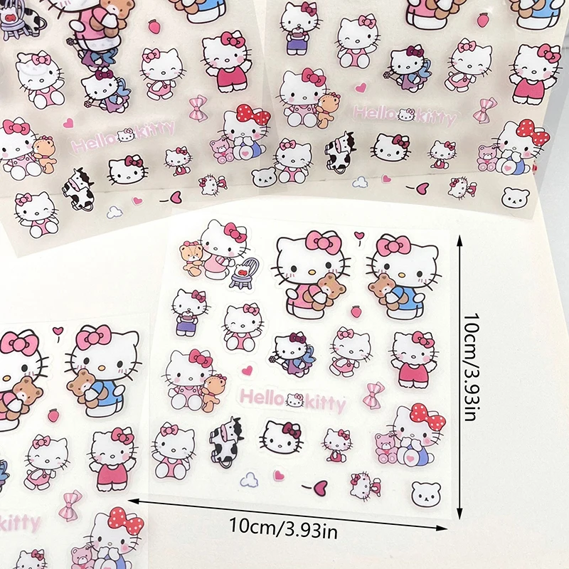 5/10PCS Sanrio Hello Kitty Stickers Kawaii Sanrio DIY Stationery Cute Cartoon Sticker Laptop Decal Gift