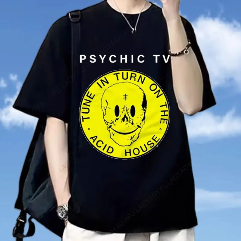 Camiseta Psychic TV Camicia gotica Thee Temple Ov Psychick Youth Top a maniche corte in cotone Abiti stile vintage T-shirt unisex