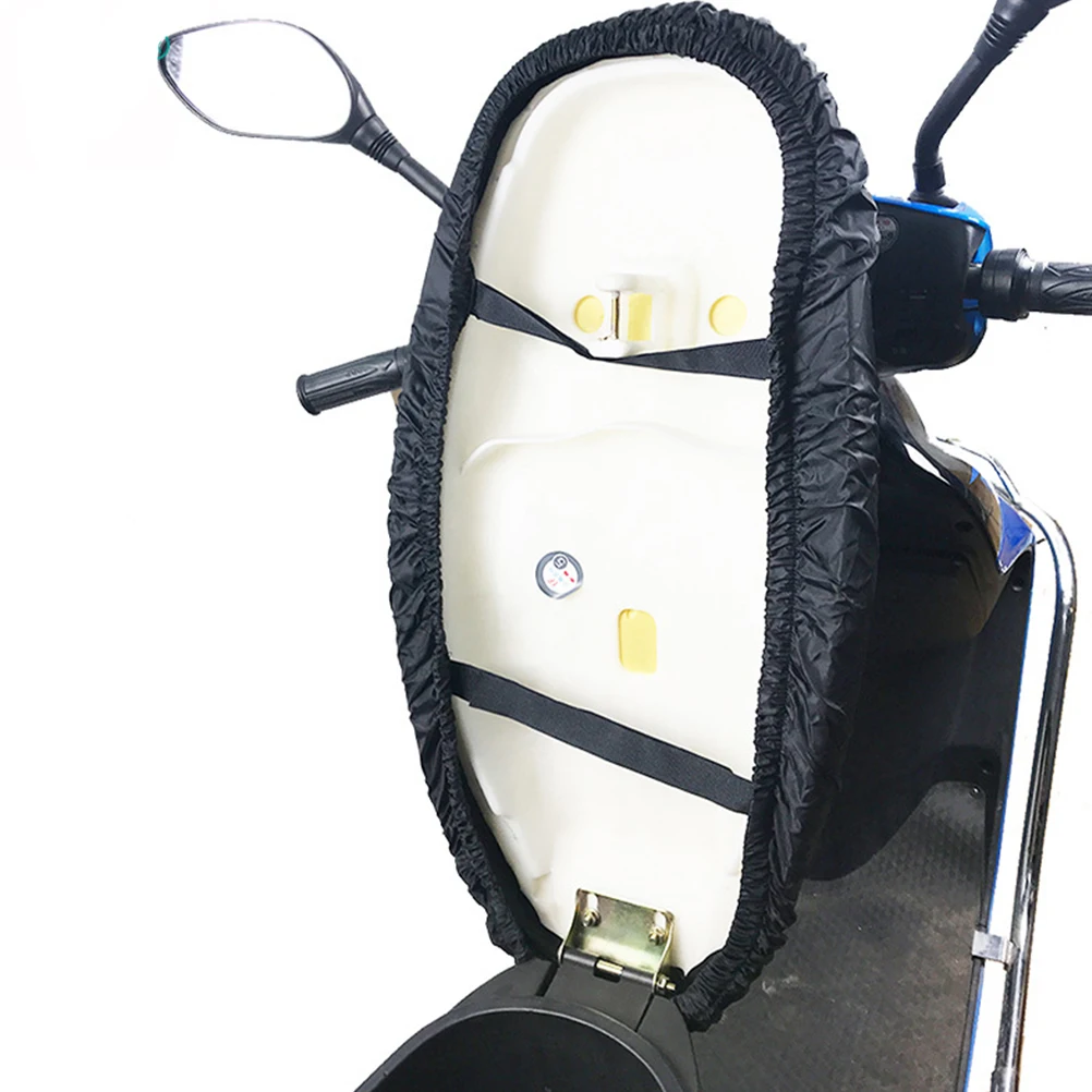 

Pratical Motorcycle Cushion Cover Protective Cover Multifunctional Sun Block Bike Cover for Outdoor Bike (Black, L)