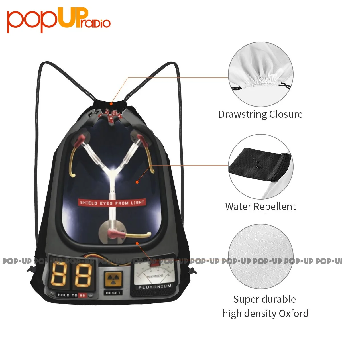 Flux Capacitor Drawstring Backpack, Inspirado por De Volta Para O Futuro, Ideal Presente de Aniversário