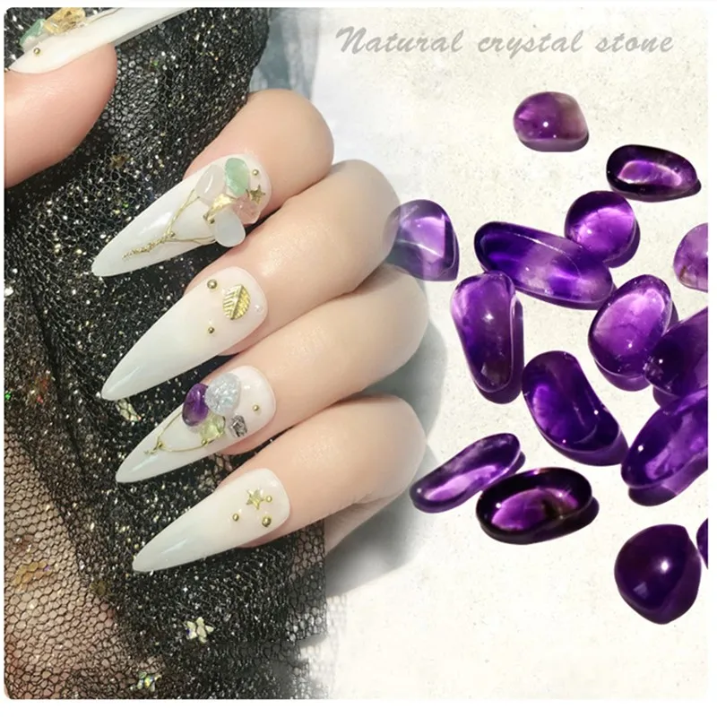 12Box japoński styl Manicure biżuteria naturalna truskawka kamień nieregularny Diy ozdoba do paznokci kryształowe akcesoria kamienne