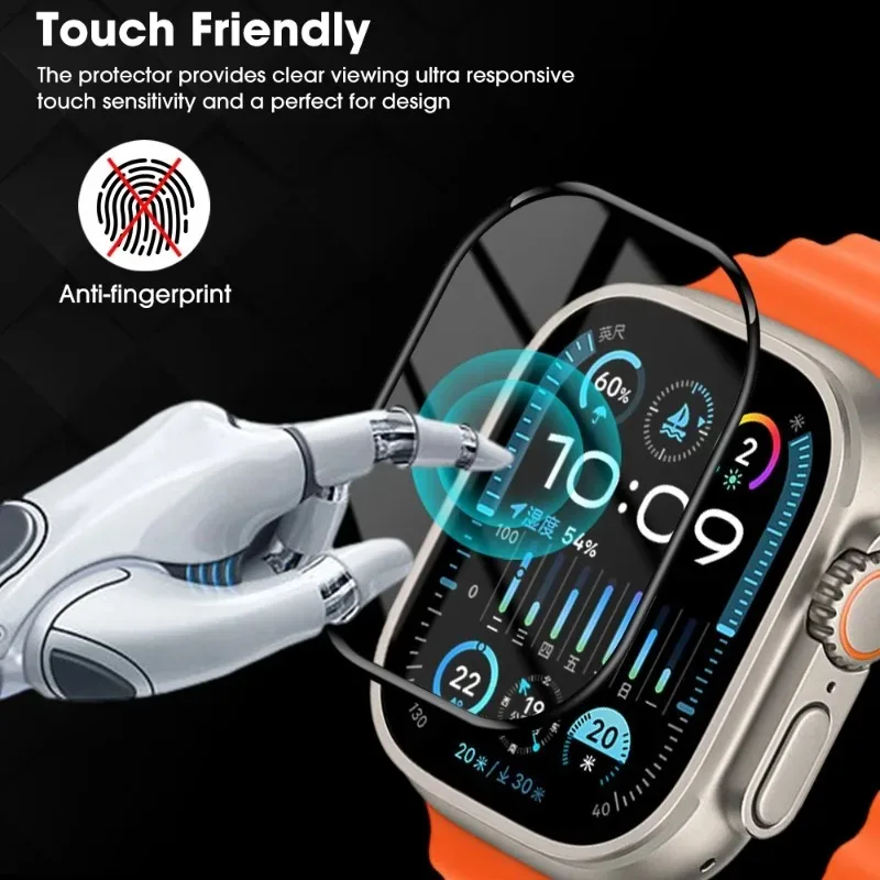 Tempered Glass Flim Screen Protector for Apple Watch Ultra 2 Smart Watch HD Glass Protective Film Cover for iwatch Ultra 2 49mm