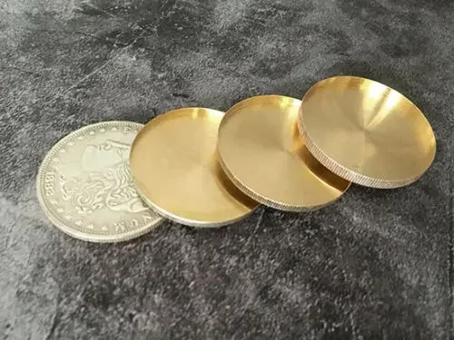 Quatro em um conjunto de dólar morgan cobre por j.c moeda mágica truques de magia ilusão moeda aparar/vanish salto close-up magia truque
