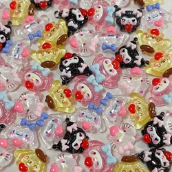 50/30PCS Wholesale Sanrioed Resin Charms for Nail Art Decor Kawaii Anima Model for Phone Case Hair Clip Decor DIY Accessories