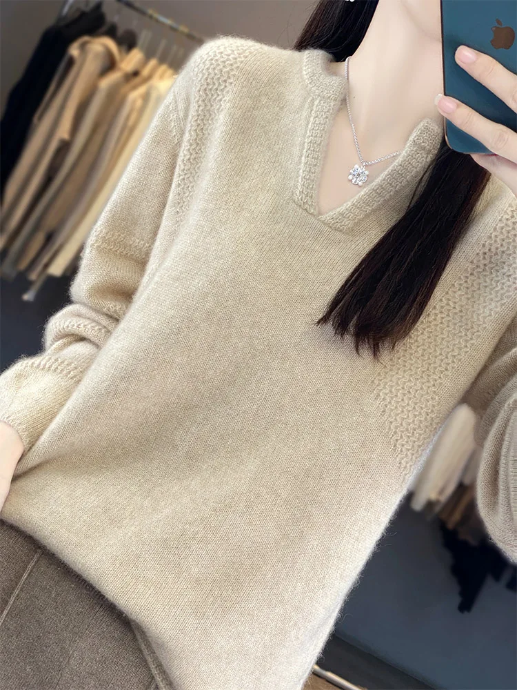 High street outono inverno das mulheres camisola pulôver 100% lã merino camisola roupas casuais irregular pescoço manga longa malha coreano