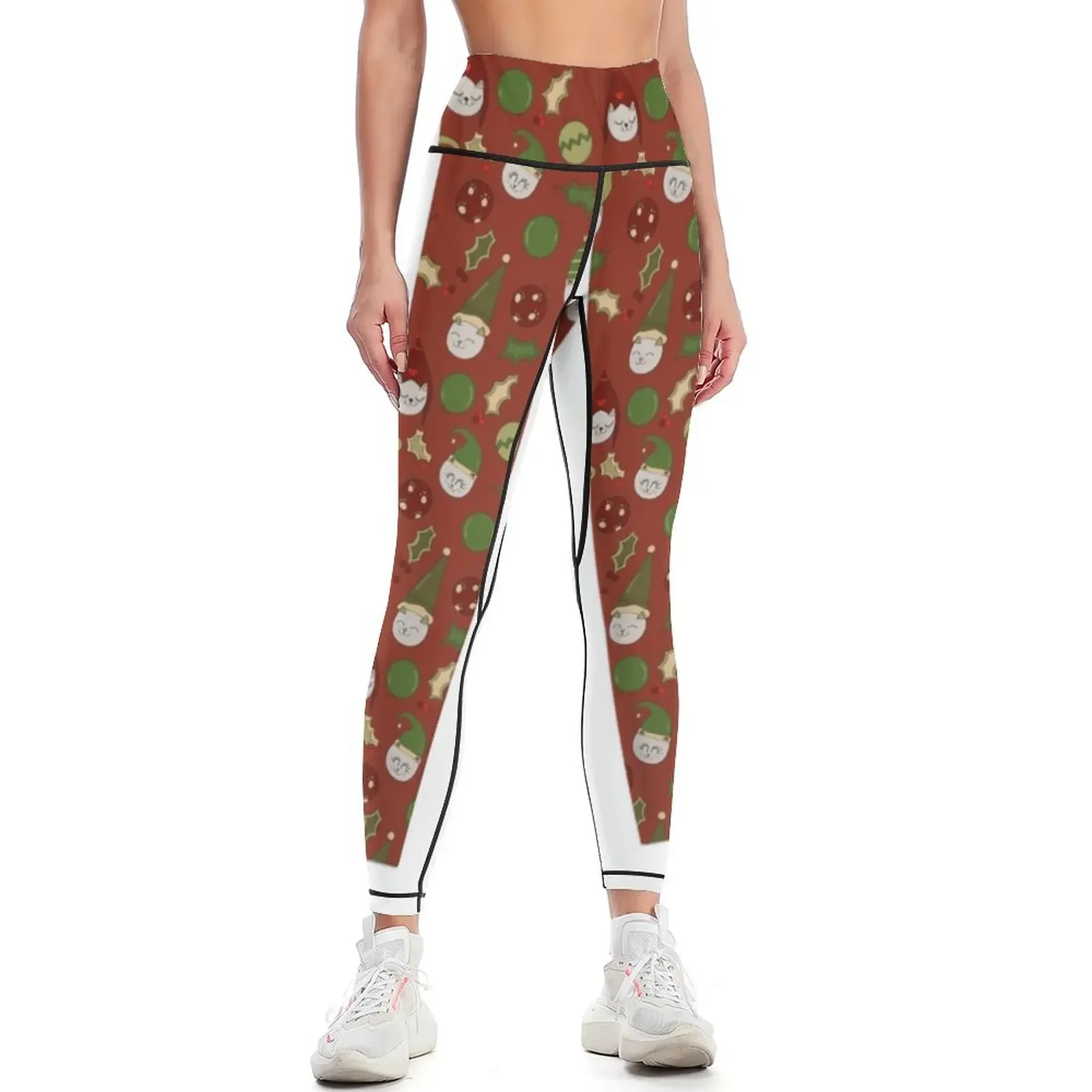 

Christmas Kitties Leggings Pants sport push up legging gym wear trousers Womens Leggings