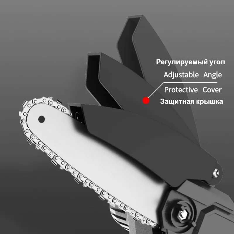 Imagem -04 - Portátil Mini Chainsaw sem Fio com Bateria Grande Handheld Electric Power Chain Saw para Árvore Aparar Tempo de Uso Longo 6