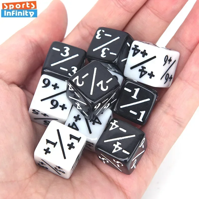 5 قطعة/المجموعة عدادات النرد 5 إيجابية + 1/ + 1 و 5 سلبي -1/-1 للسحر التجمع رقم 1-6 الرياضيات مرحلة ما قبل المدرسة التعليم مجموعة نرد