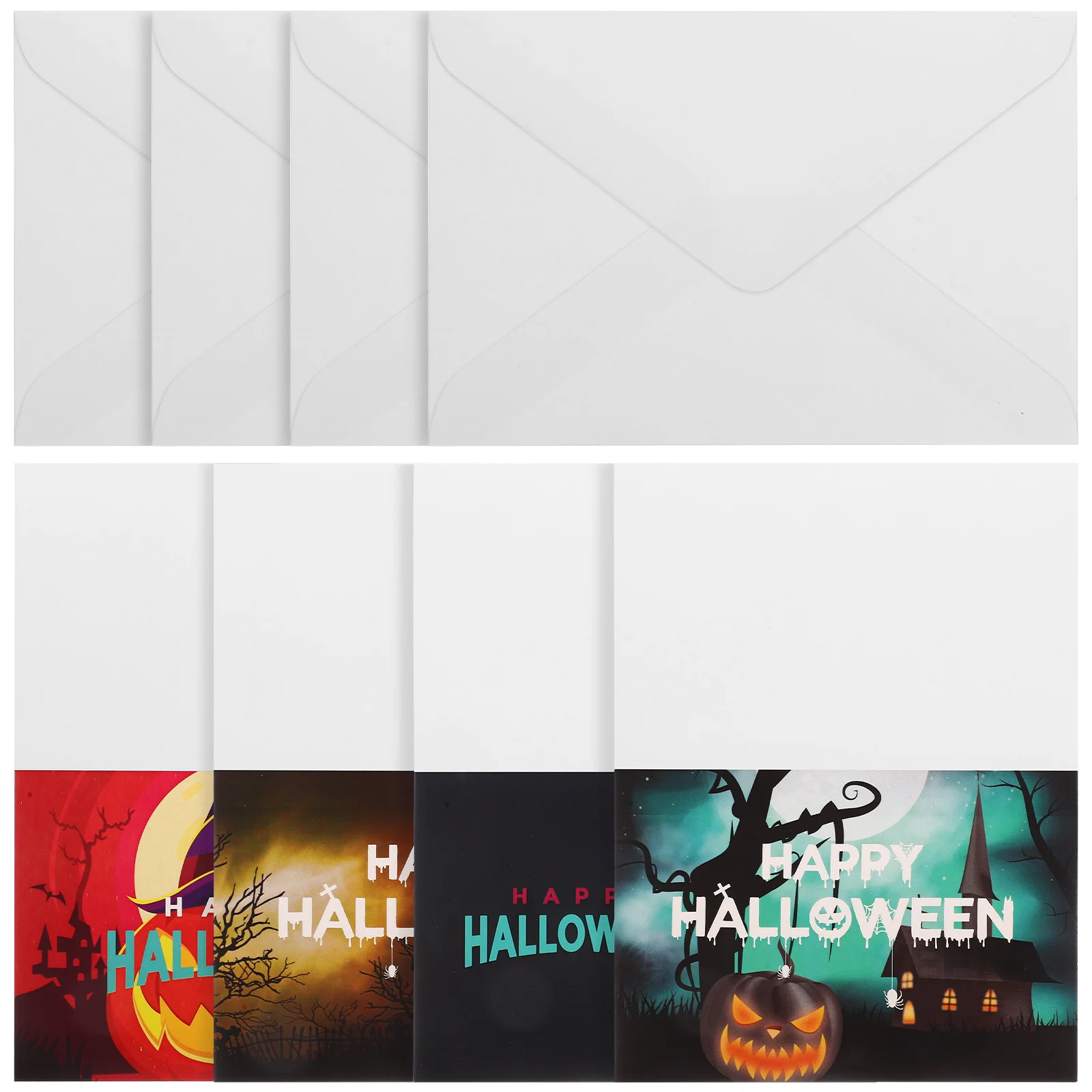 12 комплектов открыток на Хэллоуин, подарочные открытки, дизайнерская бумага для праздничного мультяшного поздравления, фестиваля, подарка, декор, благословение, печатный