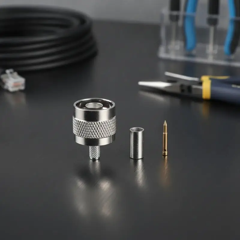 1Set N Type Male Plugs For RF Coaxial Cable RG58 RG142 LMR195 RG400 Soldered Crimpd Straight Connectors Replacements
