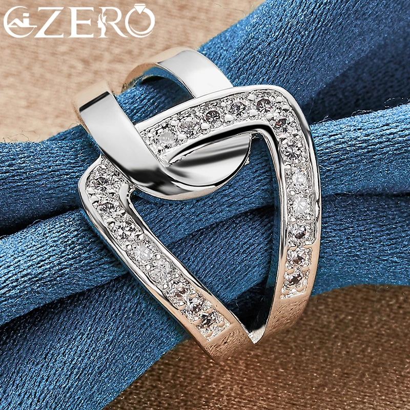 ALIZERO-925 فضة الهندسة الزركون الدائري للرجال والنساء ، خواتم الزفاف ، خاتم الخطوبة ، موضة مجوهرات الحفلات ، الهدايا ، AAAAA