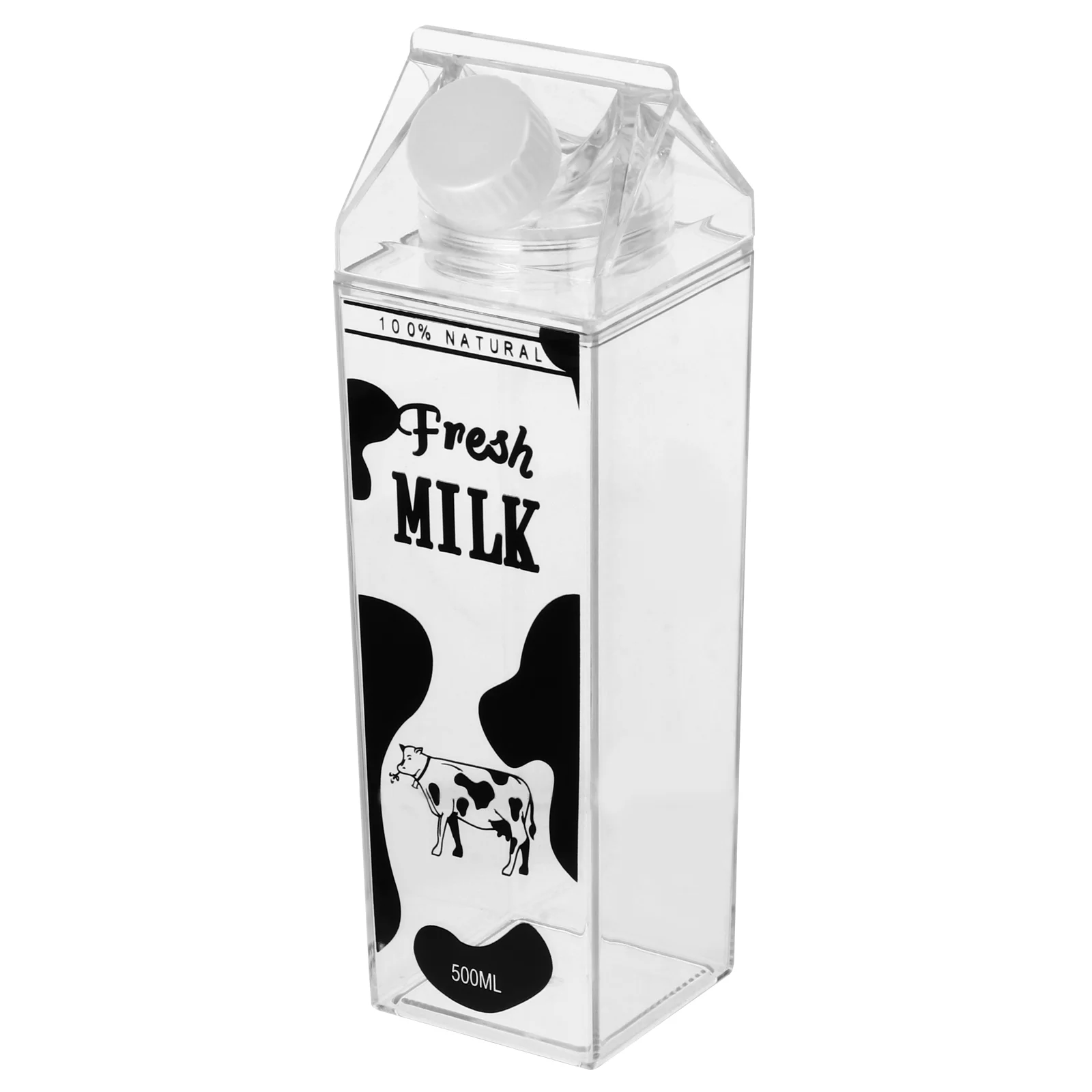 500 Ml Milk Beverage Cup Plastic Square Water Storage Travel Anti-leak Leak-proof Juice
