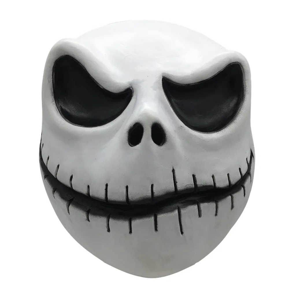 The Nightmare Before Christmas Cosplay Mask Jack Skellington Latex Headgear Party Props Costume Halloween Accessories Gifts Prop