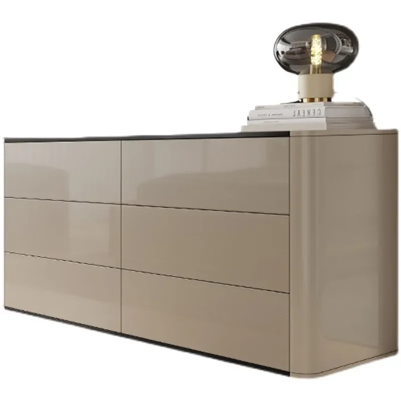 

Italian minimalist chest cabinet premium gray bedroom storage cabinet TV cabinet bed chest dresser combination