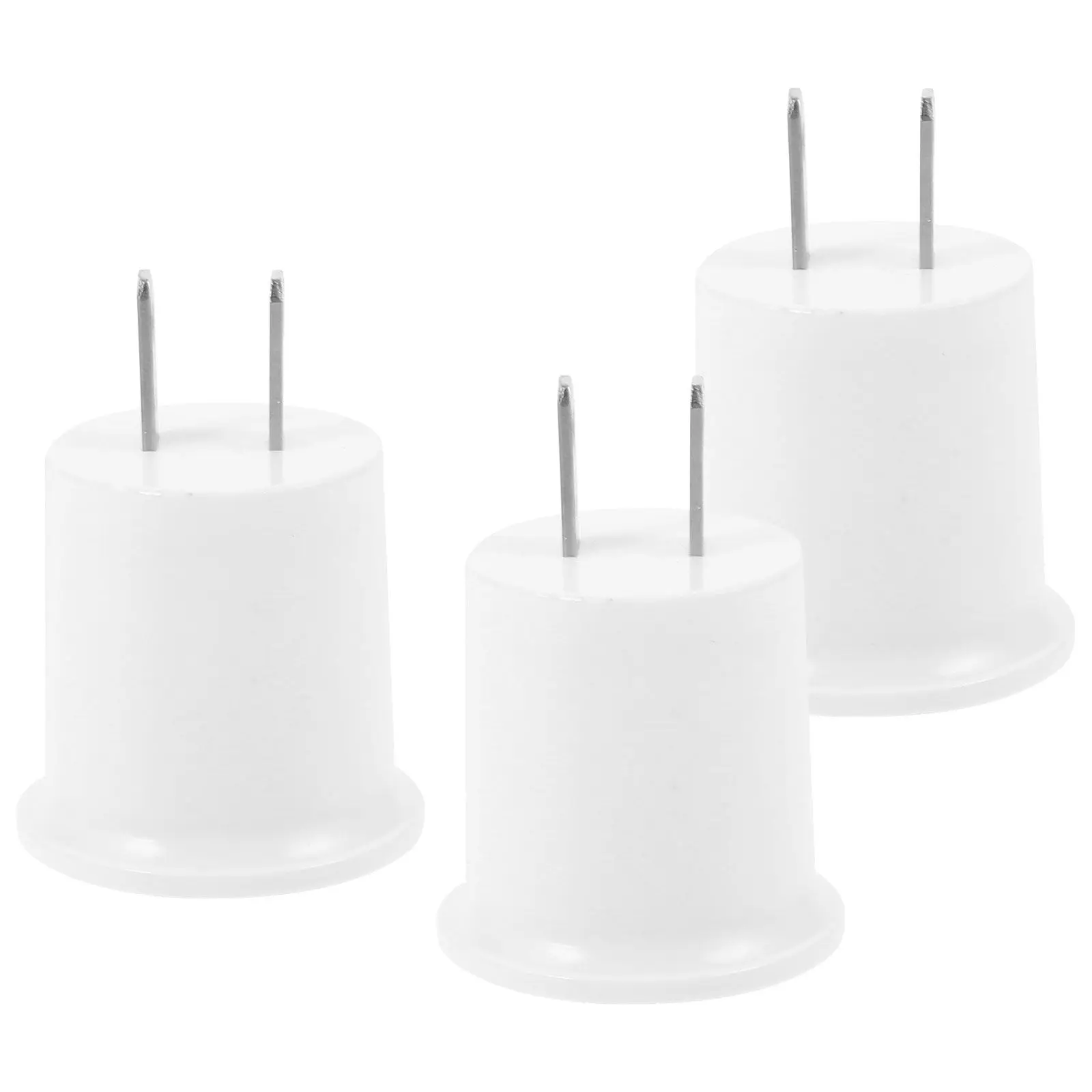3Pcs Light Socket Converter Lamp Holder Adapter ABS Outer Shell Copper Conductor Easy Install Wall Light Pathway Night Use