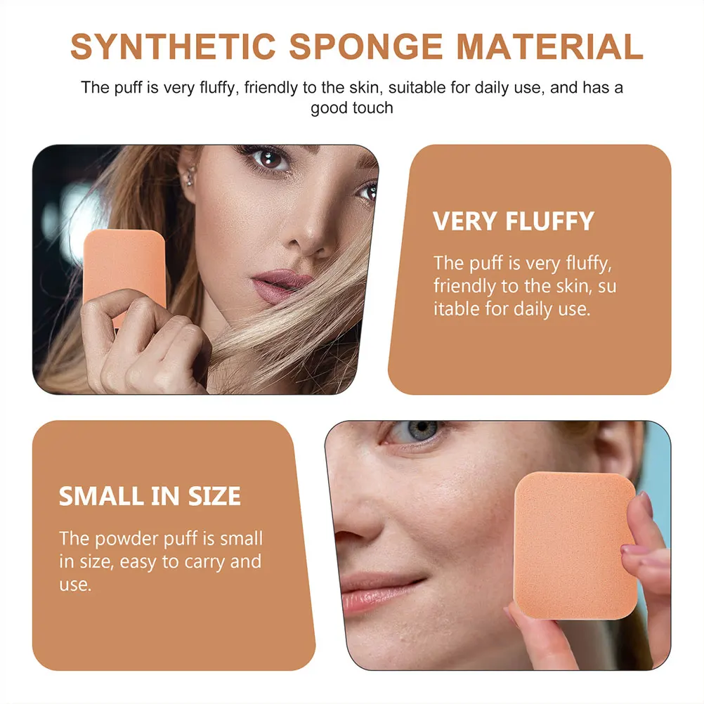 10 pçs pó puff quadrado puff portátil meninas almofada de maquiagem rosto macio cosméticos uso diário molhado seco fundação creme