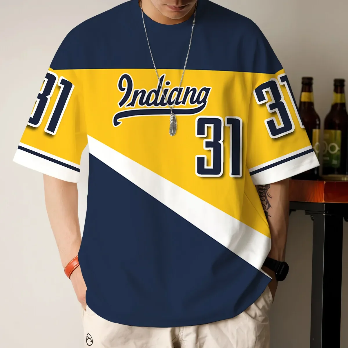 Herren-Trikots, 3D-gedruckte digitale Sportbekleidung, Sommer-T-Shirts, Street-Fashion-Tops, angenehm zu tragen, schweißableitend, atmungsaktiv