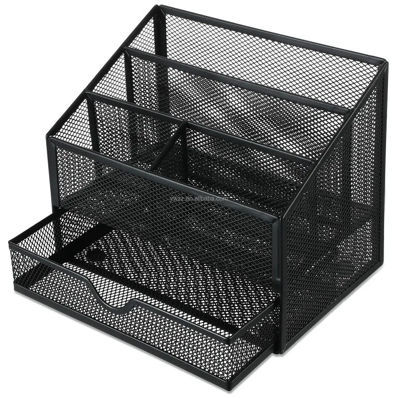 

Wholesale Metal Mesh Mail Storage Home Office Vertical Upright Document Sorter Letter Rack Drawer Compartments Small